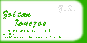 zoltan konczos business card